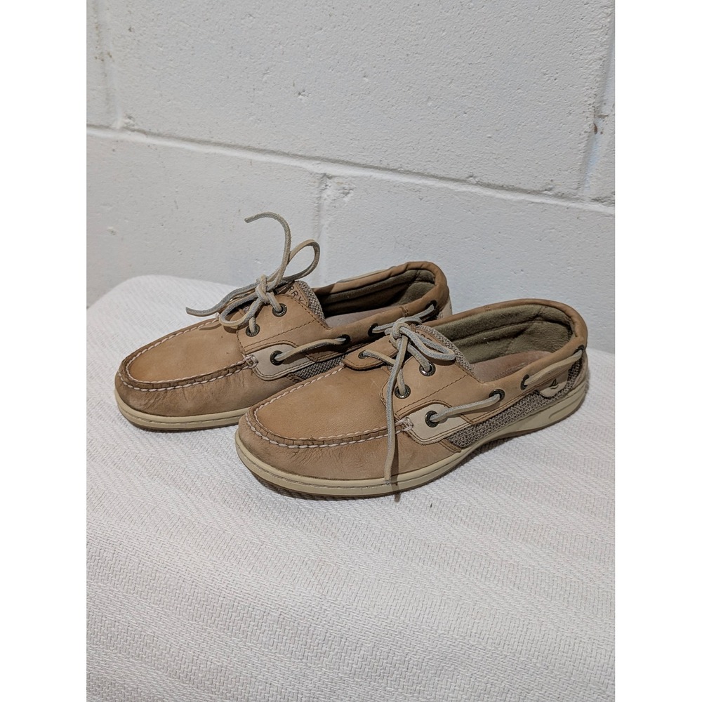 Sperry Top Sider Women's Tan Leather Boat Shoes  Loafers Flats Size 8M